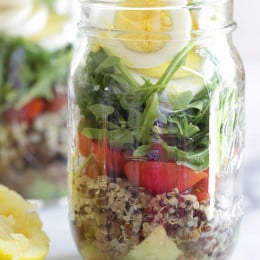 Egg and Quinoa Salad Jars