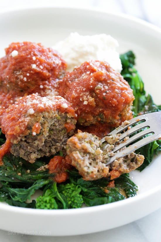 Slow Cooker Broccoli Rabe Meatballs