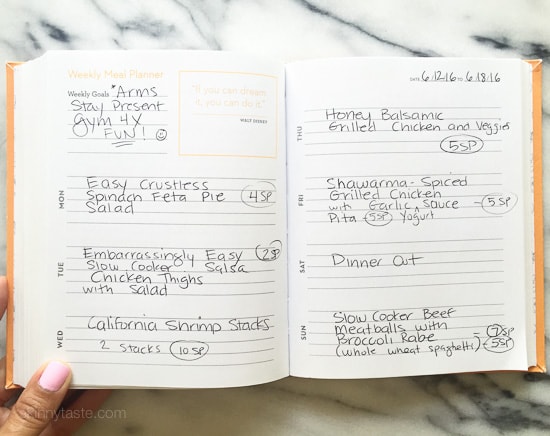 Skinnytaste Dinner Plan (Week 32)