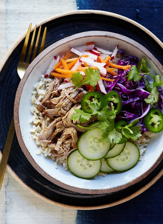 Slow Cooker Pork Banh Mi Bowl