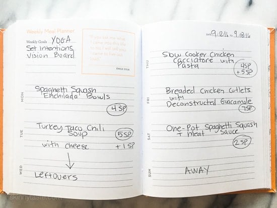 Skinnytaste Dinner Plan (Week 42)