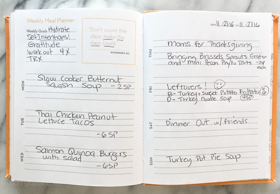 Skinnytaste Dinner Plan (Week 51)