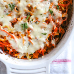 Spiralized Winter Veggie Gratin