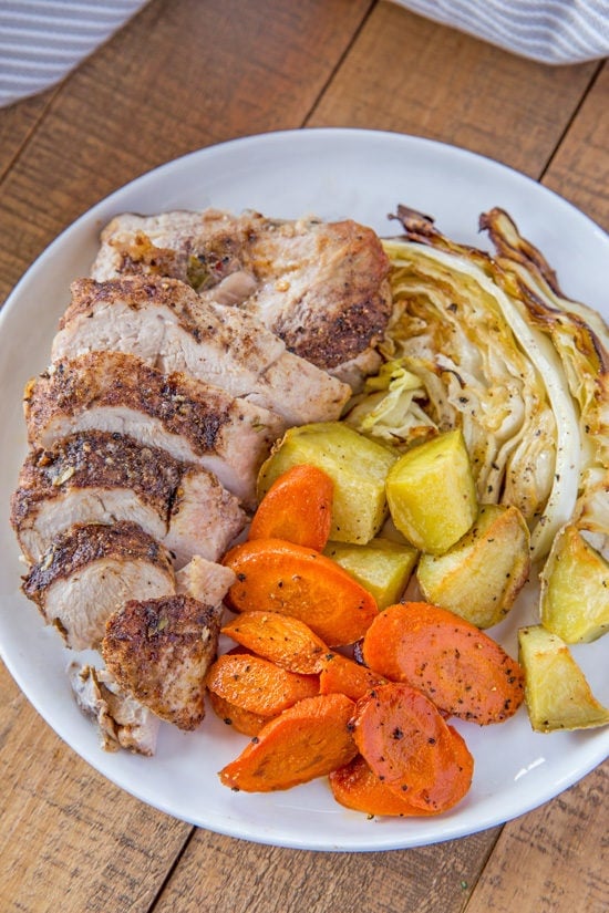 Corned Turkey and Cabbage Dinner on plate
