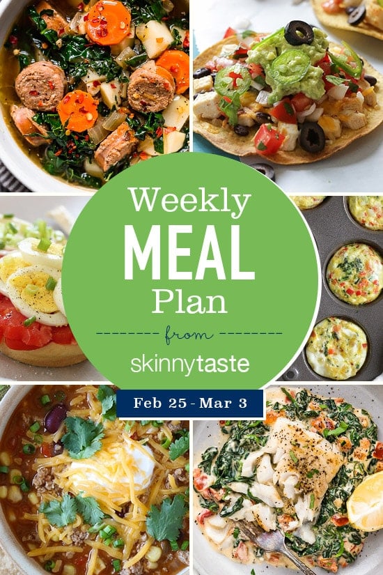 A free 7-day flexible weight loss meal plan including breakfast, lunch and dinner and a shopping list. All recipes include calories and Weight Watchers Freestyle™ SmartPoints®.