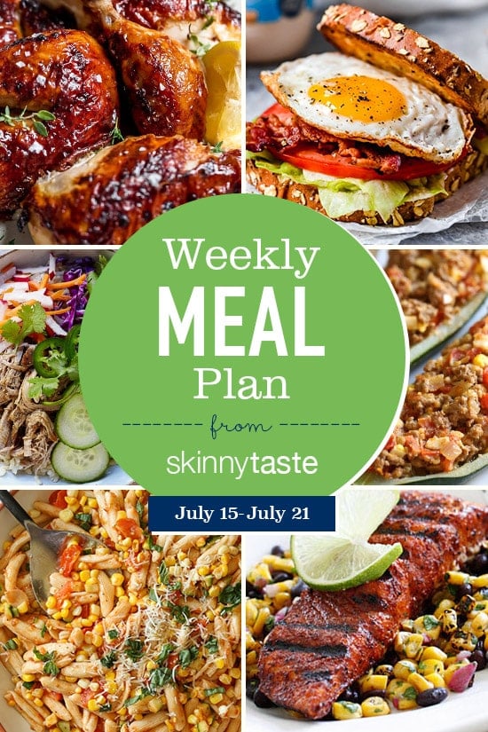A free 7-day flexible weight loss meal plan including breakfast, lunch and dinner and a shopping list. All recipes include calories and Weight Watchers SmartPoints®.