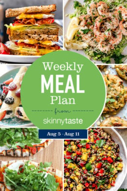 A free 7-day flexible weight loss meal plan including breakfast, lunch and dinner and a shopping list. All recipes include calories and Weight Watchers SmartPoints®.