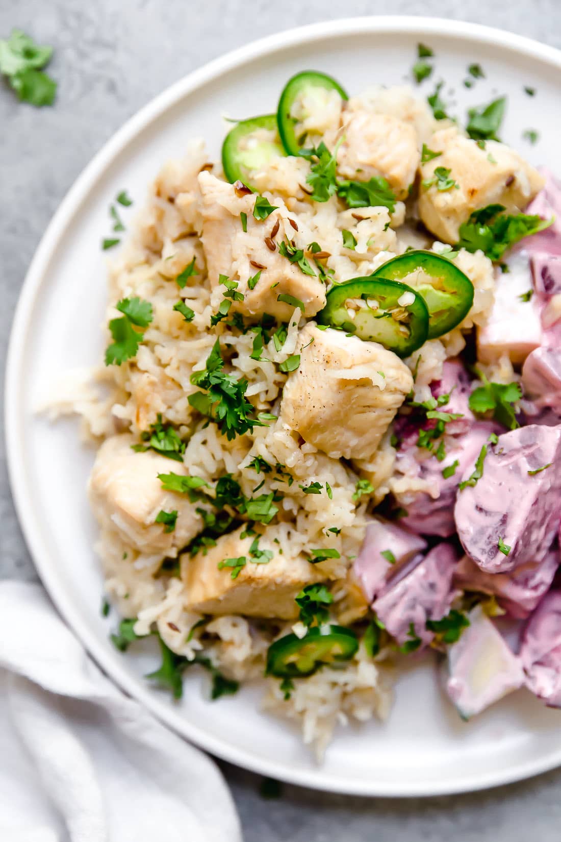 A plate of Indian pulao 