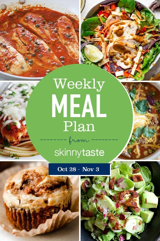 A free 7-day flexible weight loss meal plan including breakfast, lunch and dinner and a shopping list. All recipes include calories and WW SmartPoints®. Free weight loss meal plan