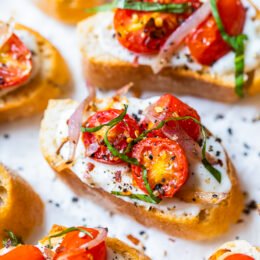 Whipped Ricotta Toast with Roasted Tomatoes