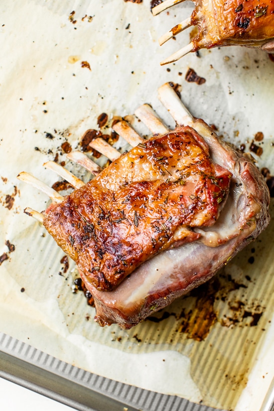 cooled rack of lamb