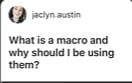 why should I count macros