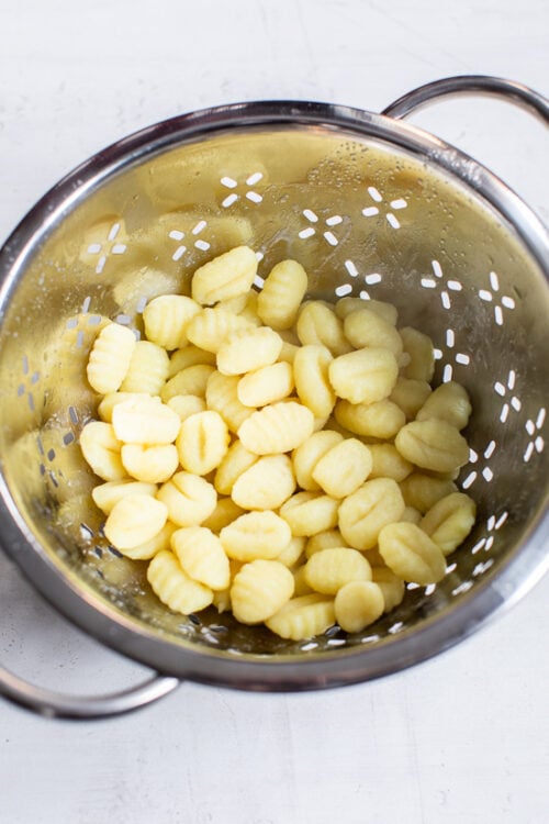 drained gnocchi