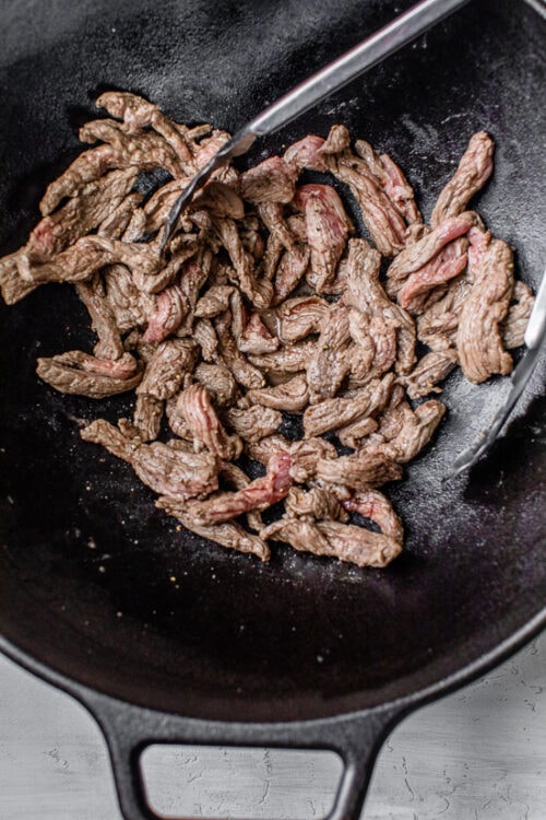 beef in wok