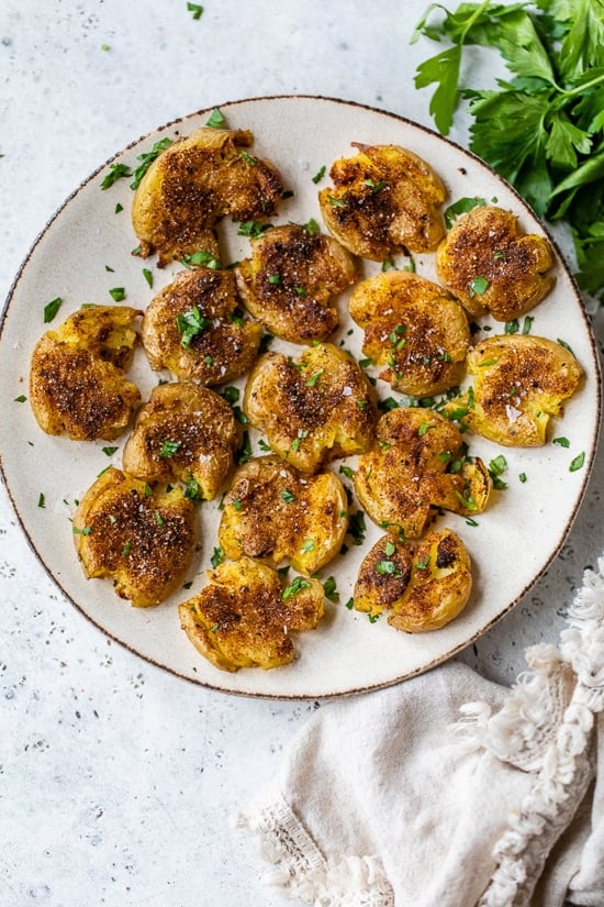 smashed potatoes