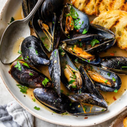 Drunken Mussels in white wine