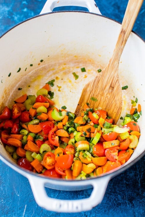 saute vegetables