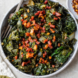 Braised Kale with Pancetta