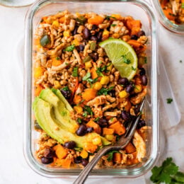 meal prep ground turkey sweet potatoes and black beans