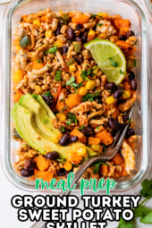 Ground Turkey Skillet with sweet potatoes
