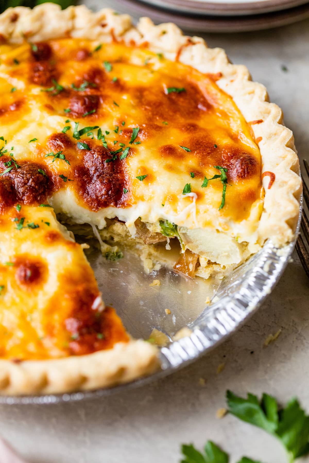 A slice missing from Artichoke Pie