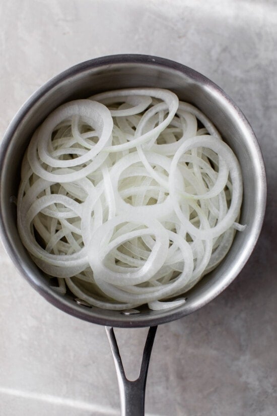 onions in a pot