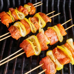 Blackened Salmon Skewers