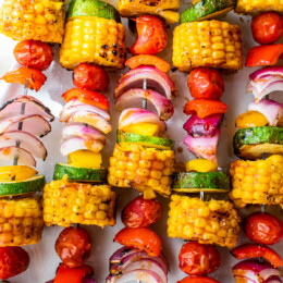 Veggie Kabobs with BBQ Sauce