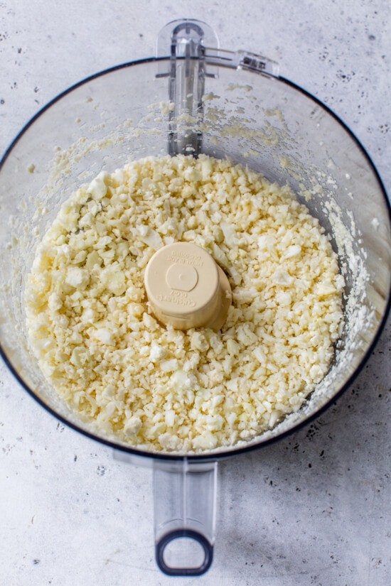 Cauliflower in food processor