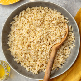 cooked brown rice