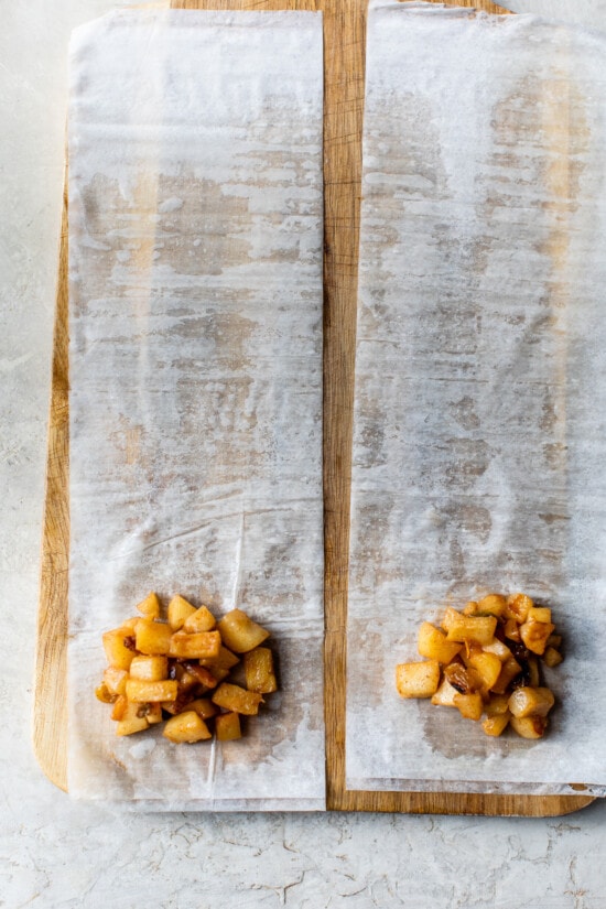 apples and phyllo dough