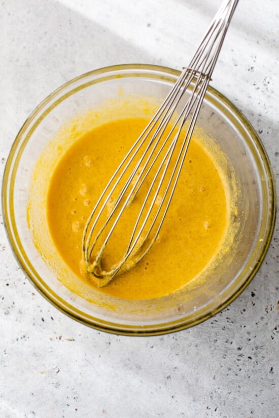 beat egg yolks