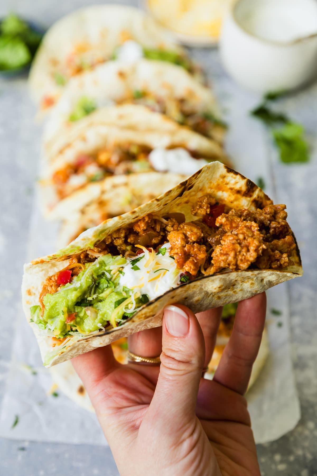 Turkey Taco in hand