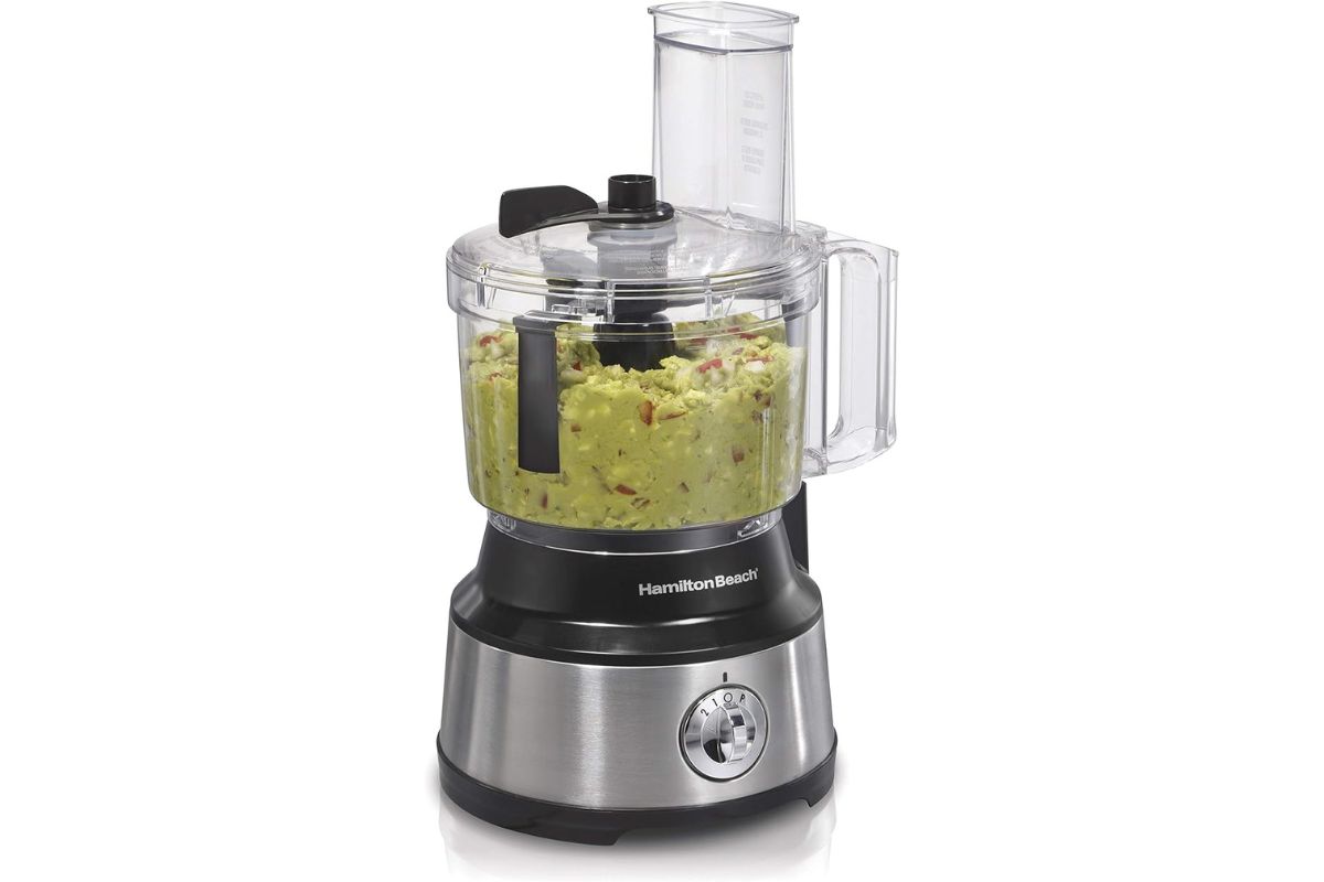 Hamilton Beach food processor on white background