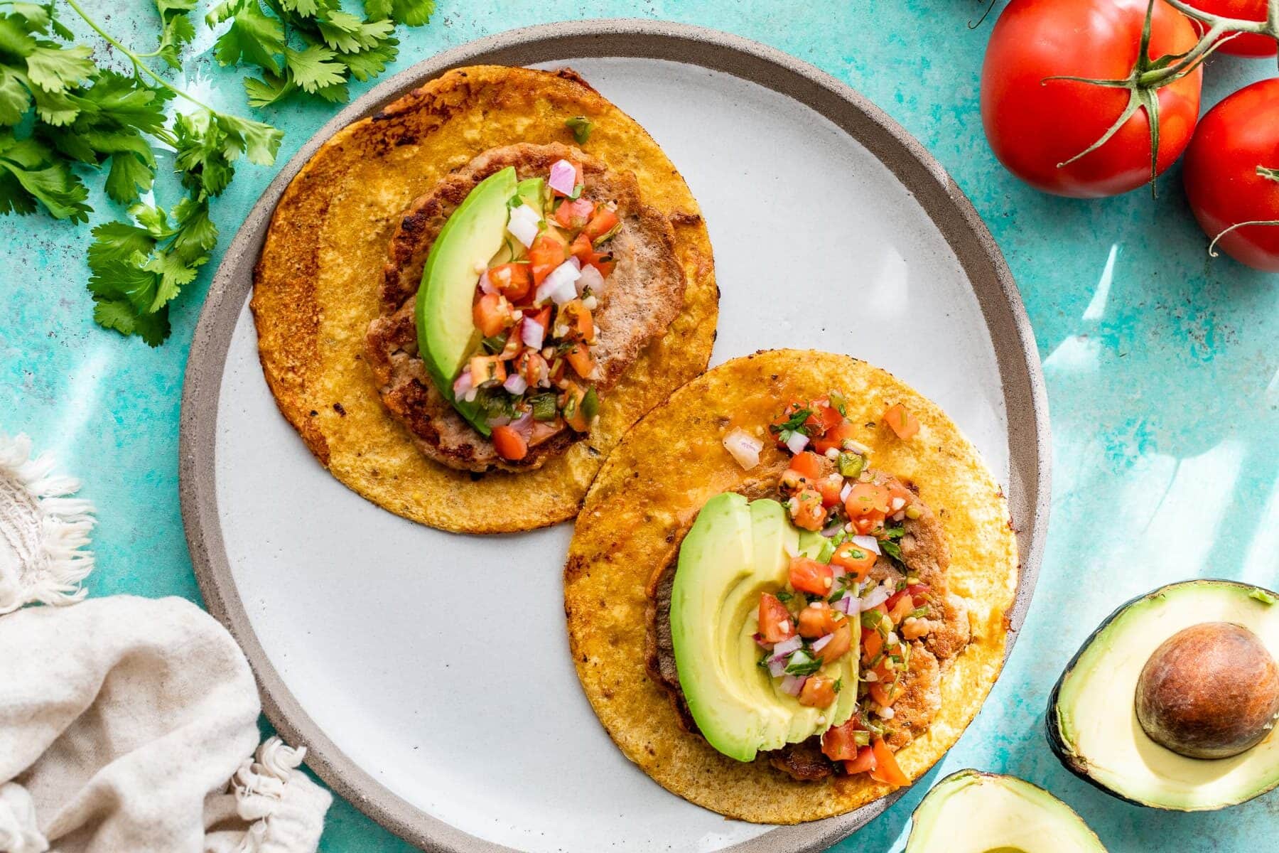 Turkey Burger Tacos