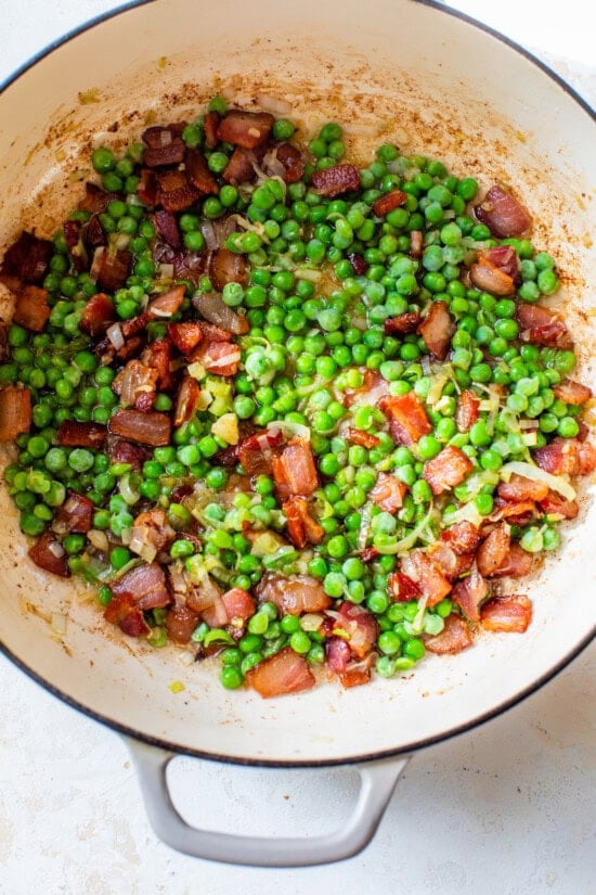 Add the peas