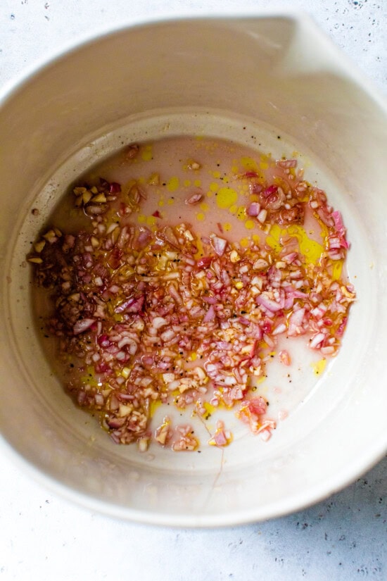 shallots and dressing