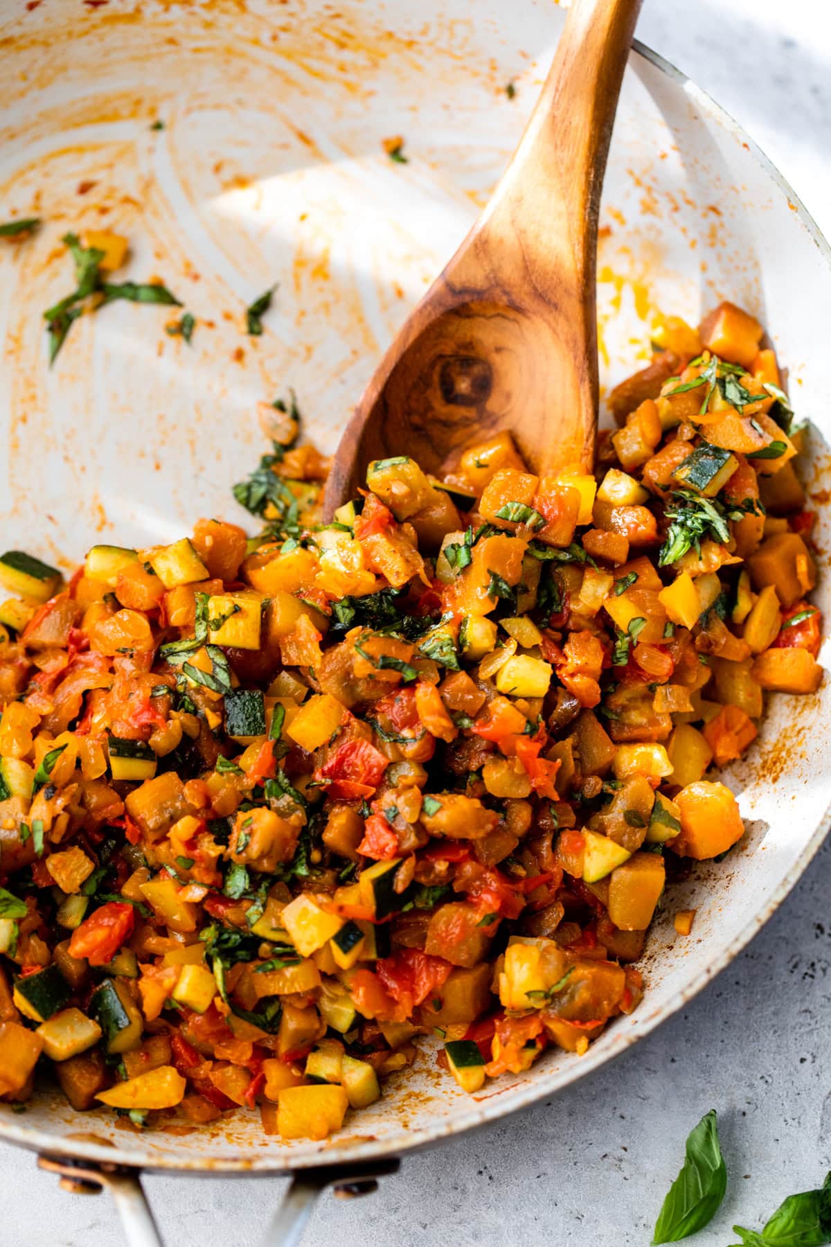 This easy ratatouille recipe is the perfect summer side dish for your favorite roasted chicken, grilled meats, or fish! Ratatouille