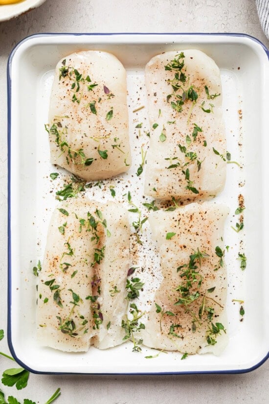fish in a pan