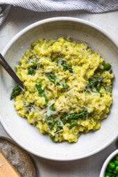 Baked Risotto with Asparagus and Peas