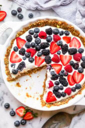 Yogurt No-Bake Pie with Date-Nut Crust