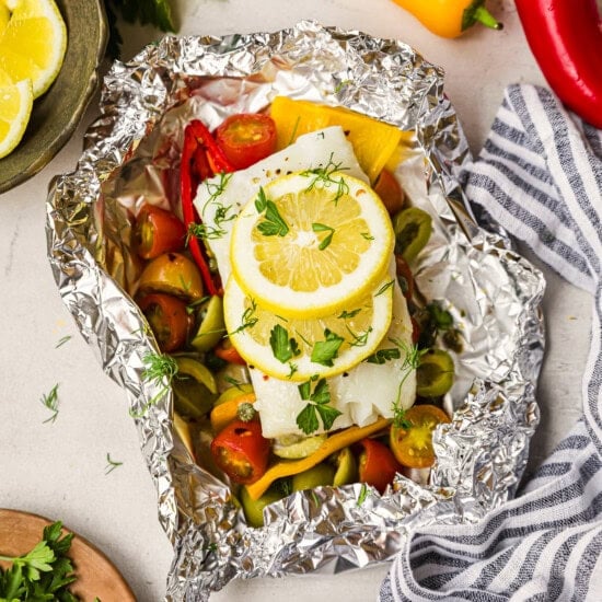 Mediterranean Fish in Foil with lemon