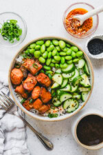 Air Fryer Teriyaki Salmon Bowls
