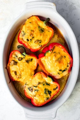 Bake until the eggs are set and cooked through