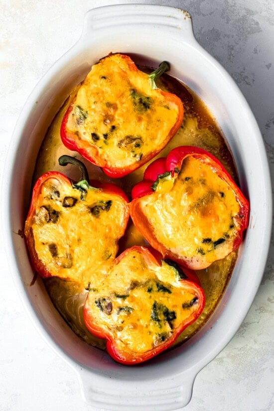 Bake until the eggs are set and cooked through