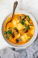 Ravioli Soup with Sausage