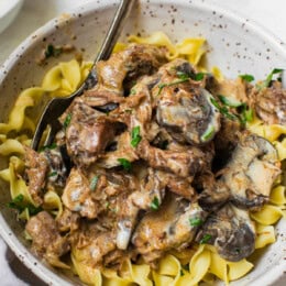 Slow Cooker Beef Stroganoff