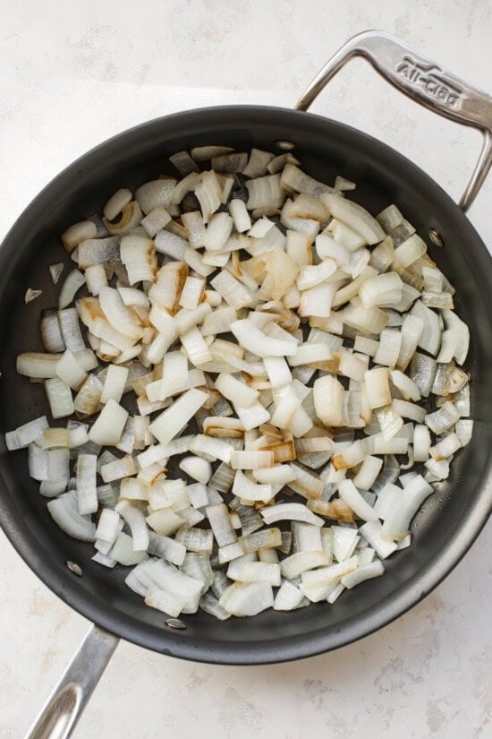 Onions in skillet