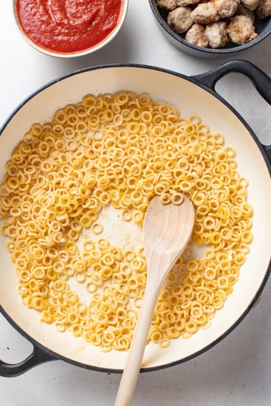 toast pasta