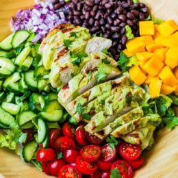 Grilled Chicken Salad with Cilantro Lime Dressing